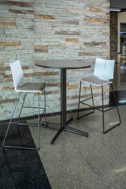 eliga commercial table, quanta max stacking chair